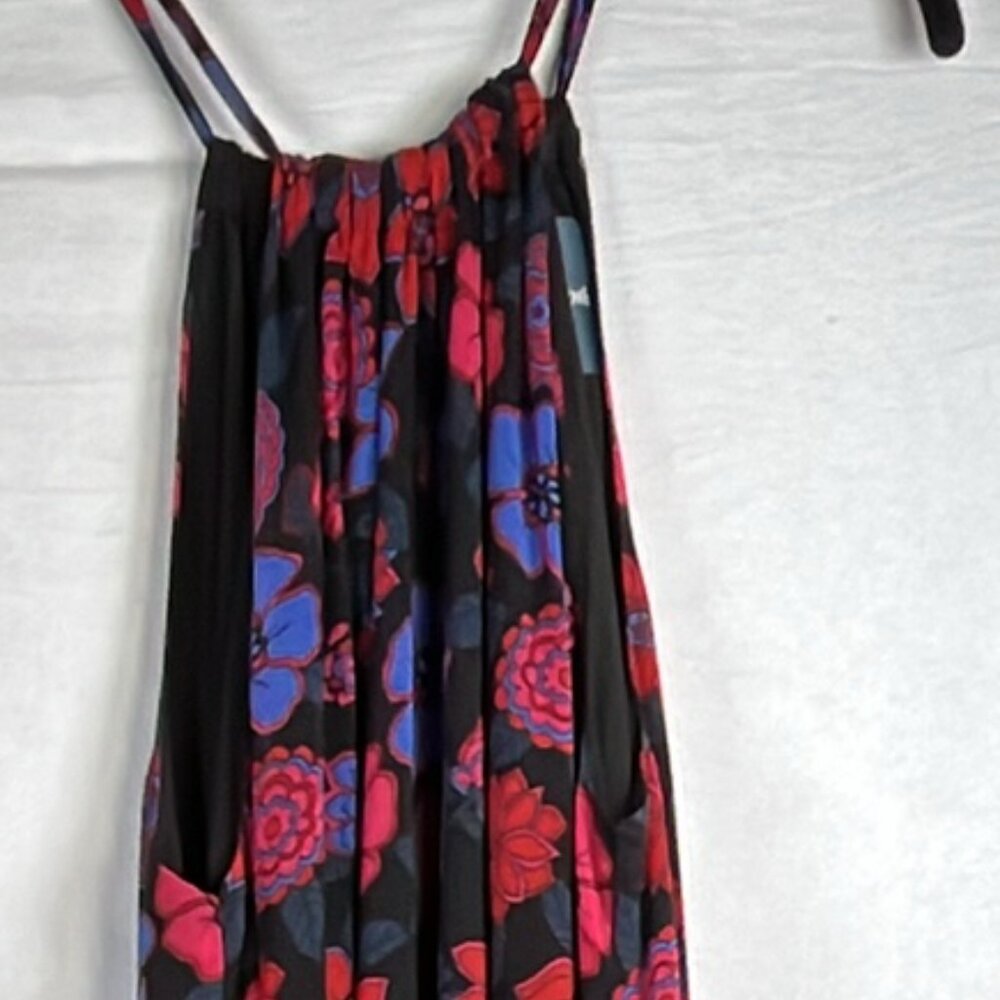 ModCloth Illuminated Elegance Chiffon Floral Halter Maxi Dress XL WhimsyGoth Fai